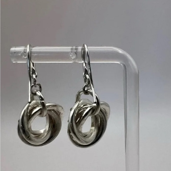 Elegant Silver Hoop Earrings - Picture 12 of 12